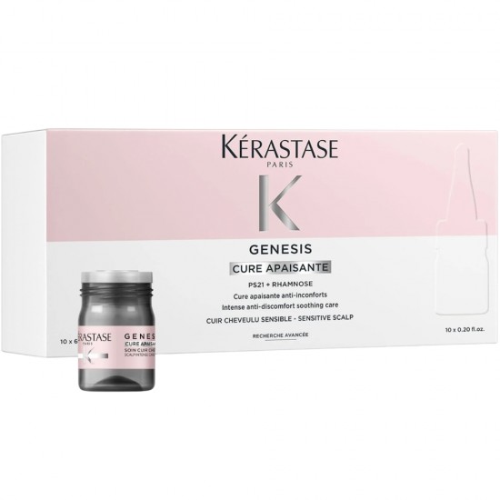 Успокоявящи ампули за чувртвителен скалп Kerastase Genesis Anti-Discomfort 10 х 6 ml