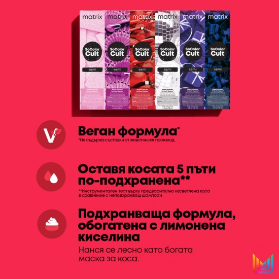 Безамонячна боя за коса Matrix So Color Cult Direct Collection 118 ml